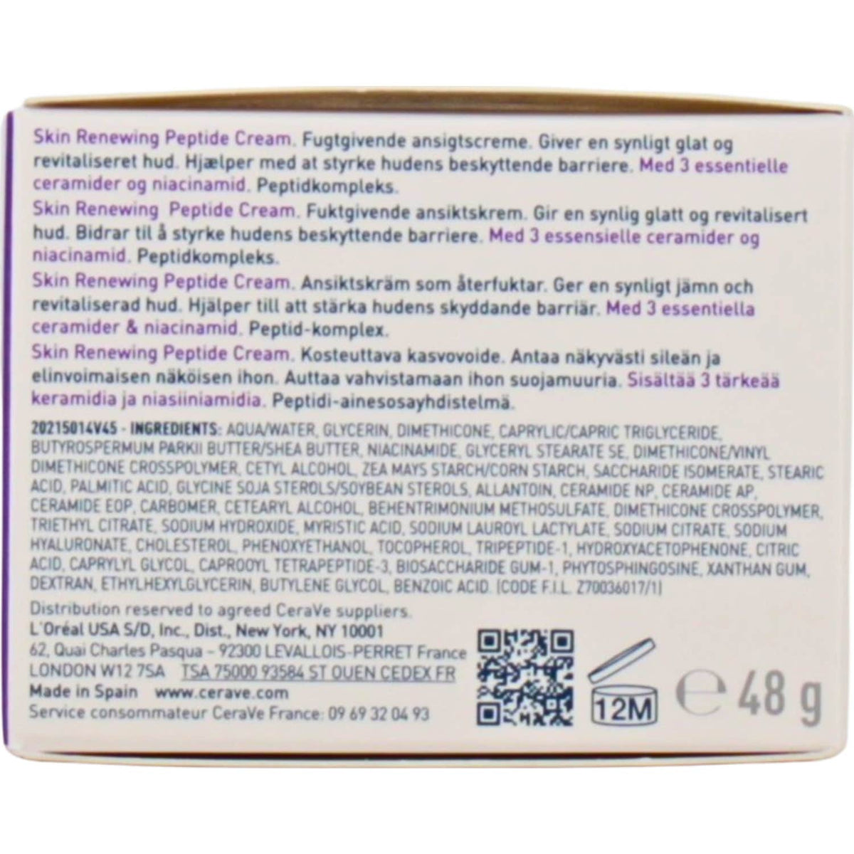 CeraVe Skin Renewing Crema Péptidos 48 ml