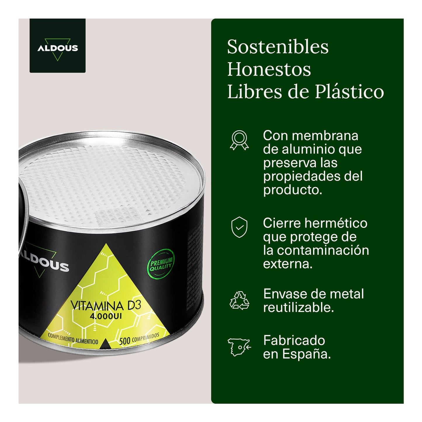 Aldous Vitamina D3 4000 Ui 500comp