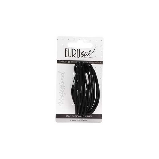 Eurostil goma Fina Colita Negro Pack 15 uds