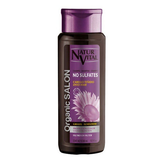 NaturVital Champú Orgánico de Salón Sin Sulfatos Protección Color Uv 300 ml