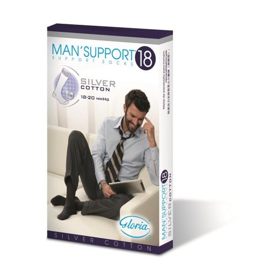 Gloria Med Man Support 18 Calcetín Azul Talla 3 1 Par
