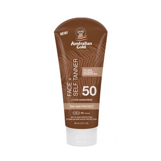 Australian Gold Face+Self Tanner Lotion SPF50 88ml