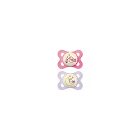 Mam Original Pure Noche Chupete Silicona Rosa/Morado 2-6M 2 uds