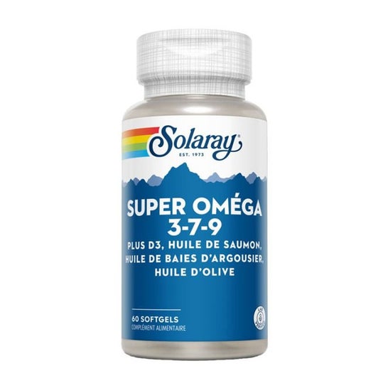 Solaray Super Omega 3-7-9 + Vitamina D3 60 caps