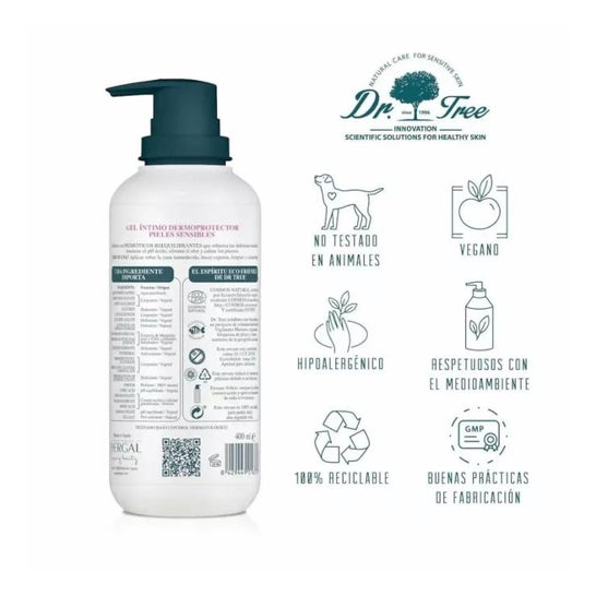Dr Tree Gel Íntimo Dermoprotector Hipoalergénico Sensible 400ml