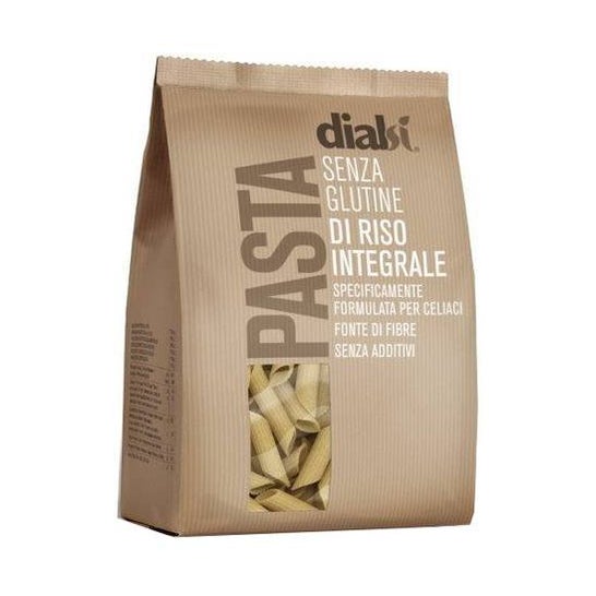 Dialsís Macarrones Arroz Integral sin Gluten Vegan 400g