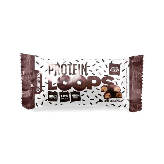 Quamtrax Loops Proteico Chocolate Negro 5x8 g