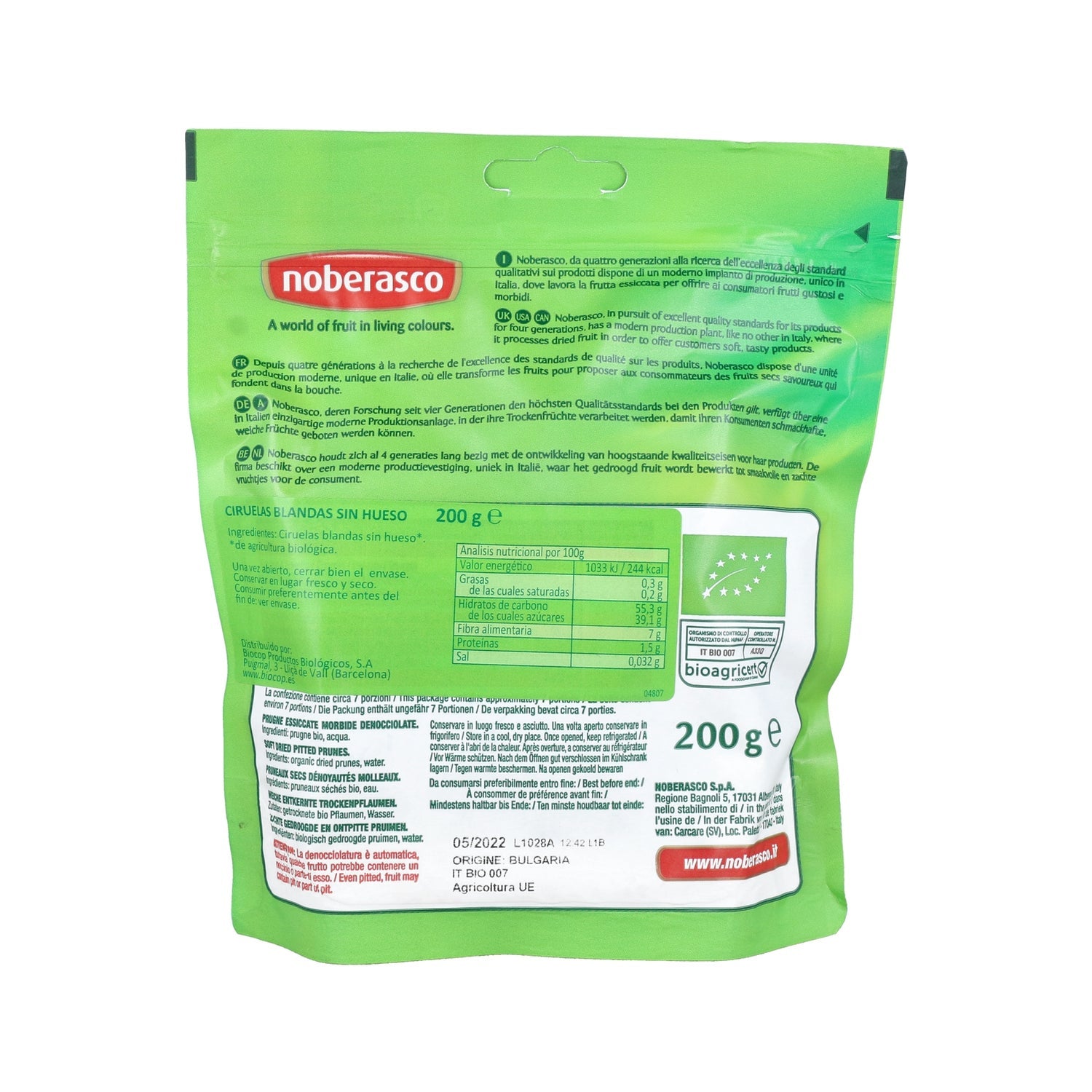 Noberasco Ciruelas Blandas Sin Hueso 200g