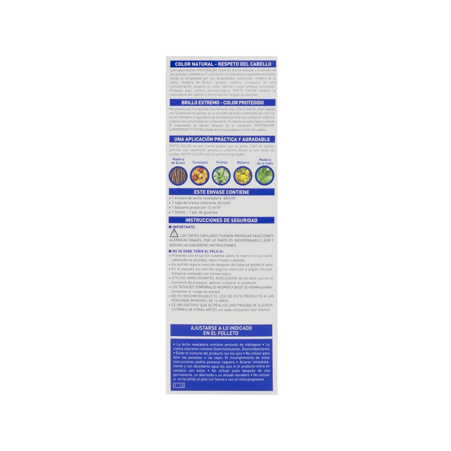 Phyto tinte color 7 rubio 1ud
