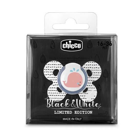 Chicco PhysioForma Comfort Chupete Silicona Black & White 1ud
