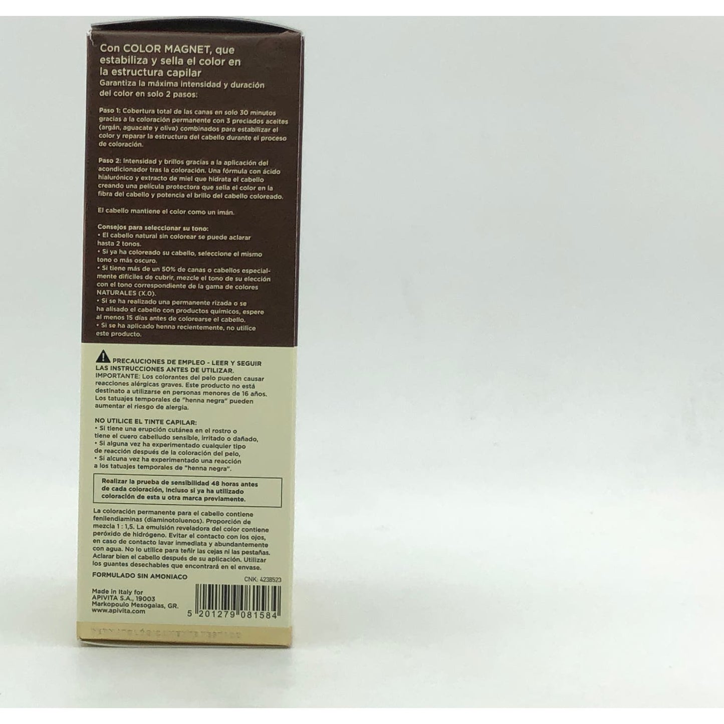 Apivita Tinte 8.3 Rubio Claro Dorado 140ml