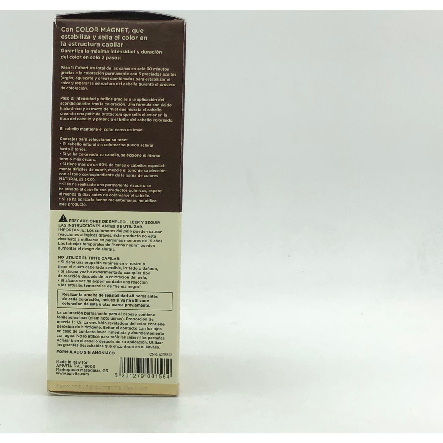 Apivita Tinte 8.3 Rubio Claro Dorado 140ml