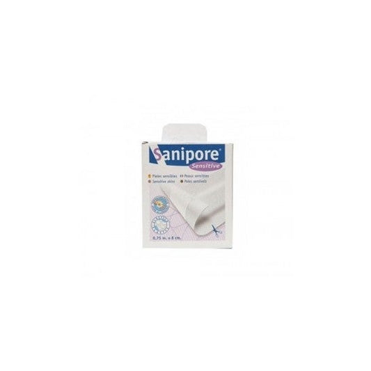 Sanipore apósito adhesivo banda 75cmx8cm 1ud