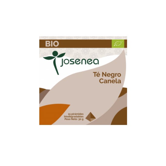 Josenea Té Negro Canela BIO 15 pirámides en sobre