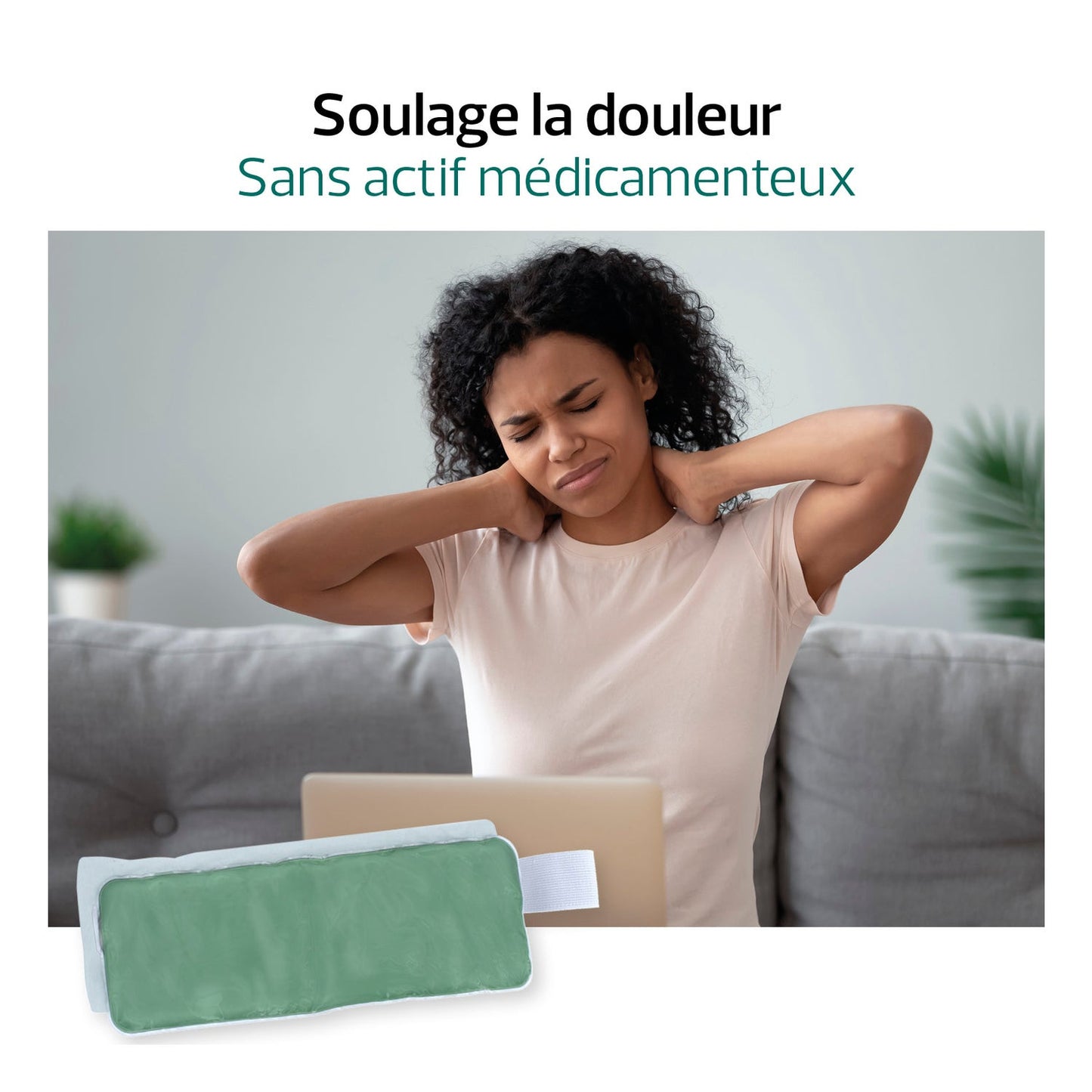 Actipoche Coussin Thermique Cervicales & Trapèzes à l'Argile 15x41cm