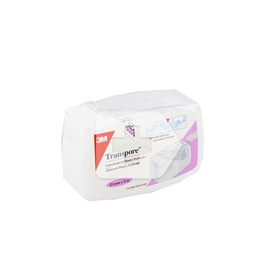 Transpore Esparadrapo de plástico microperforado 5mx2,5cm