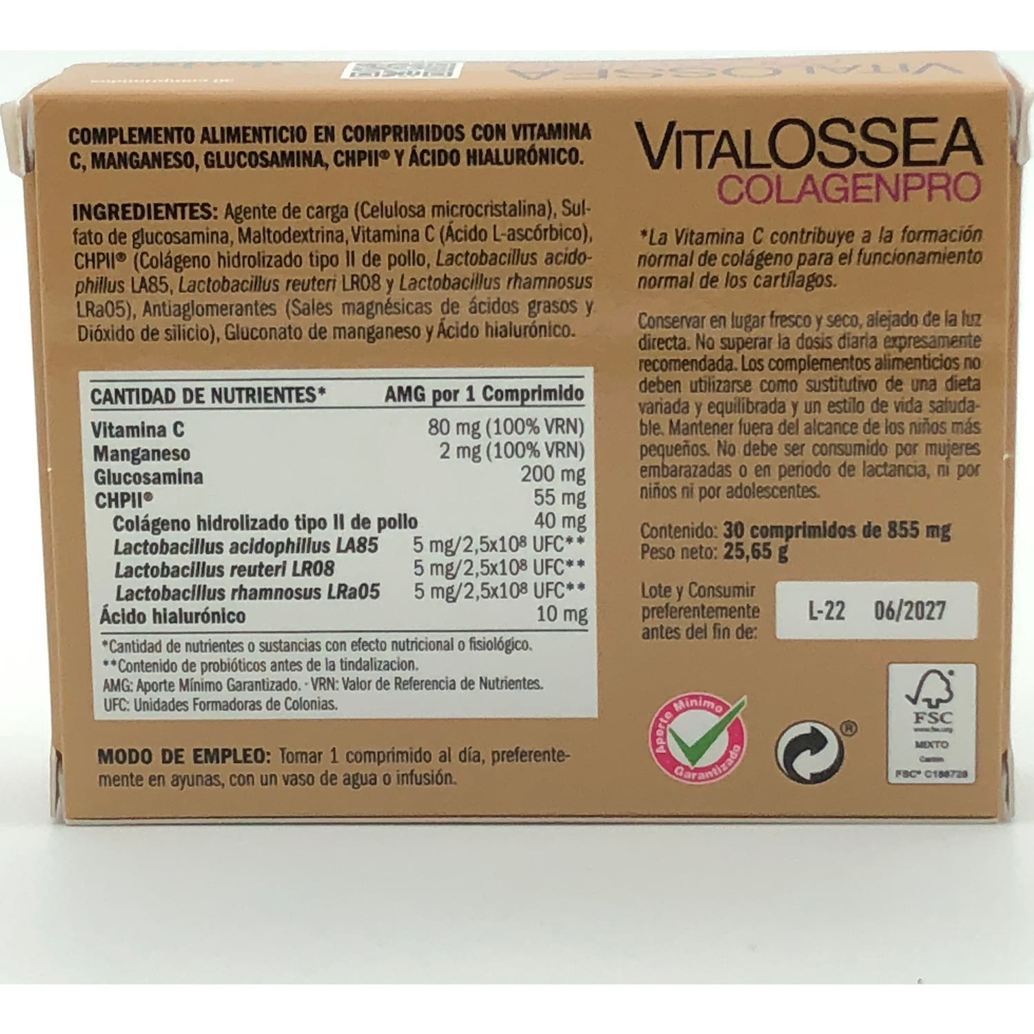 Dietética Adult Derbos Vitalossea Colagenpro 30caps