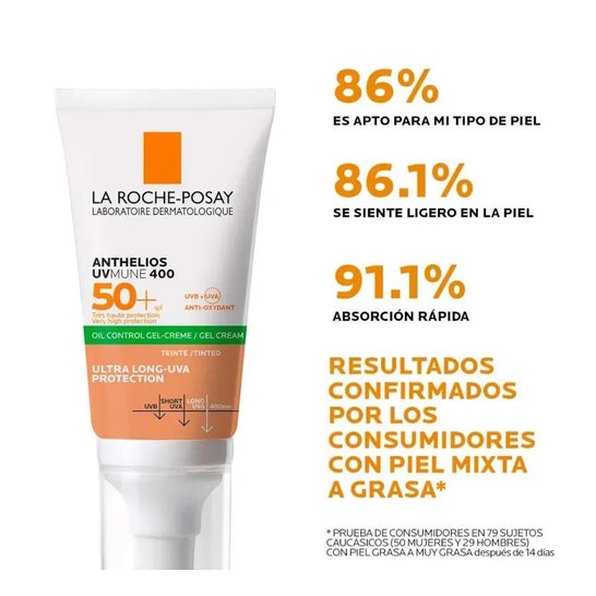 La Roche-Posay Anthelios UVMUNE 400 Oil Control Gel-Crema SPF50+ con Color 50ml