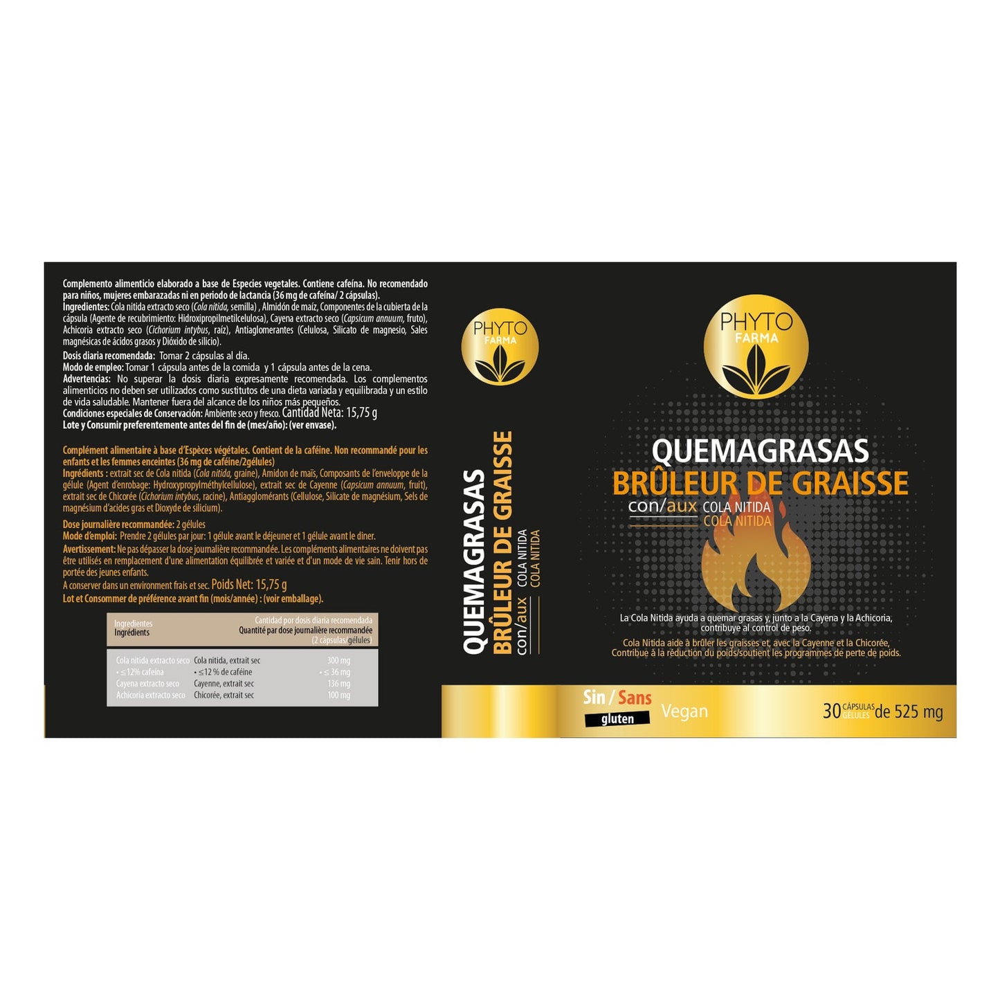 Phytofarma Quemagrasas con Cola Nitida 30caps
