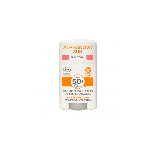 Alphanova Sun Bio Stick Facial SPF50+ Color Rosa 12g