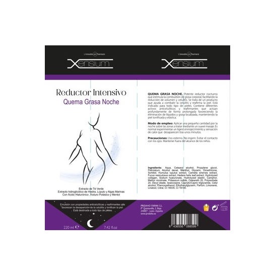 Xensium Reductor Intensivo Quema Grasa Noche 220ml