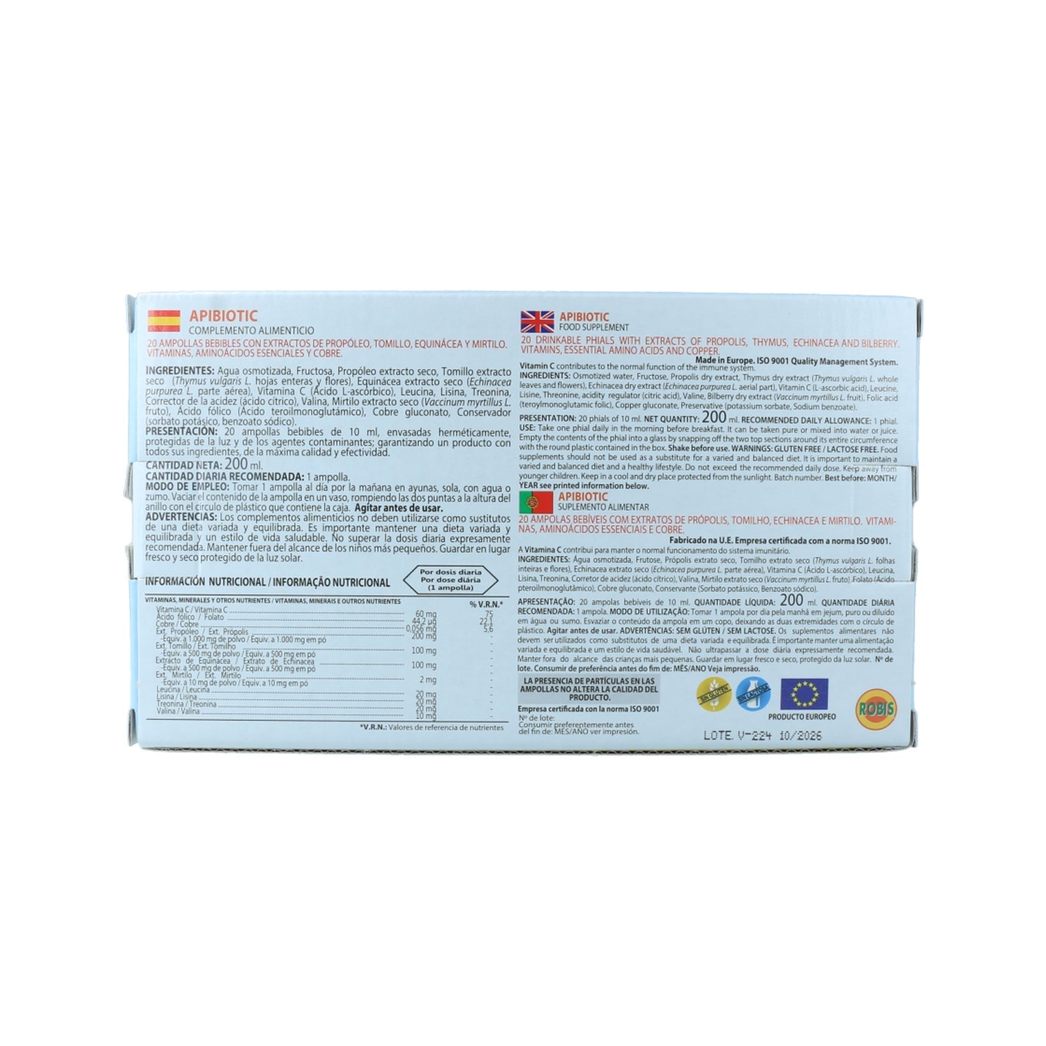 Robis Apibiotic 20 Ampollas