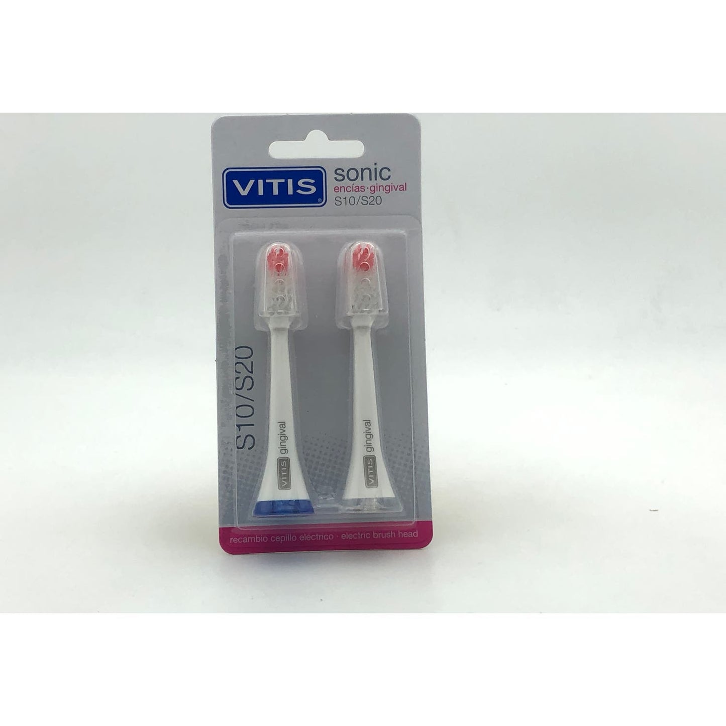 Vitis Sonic S10/S20 Recambio Cepillo Eléctrico Encías 2uds
