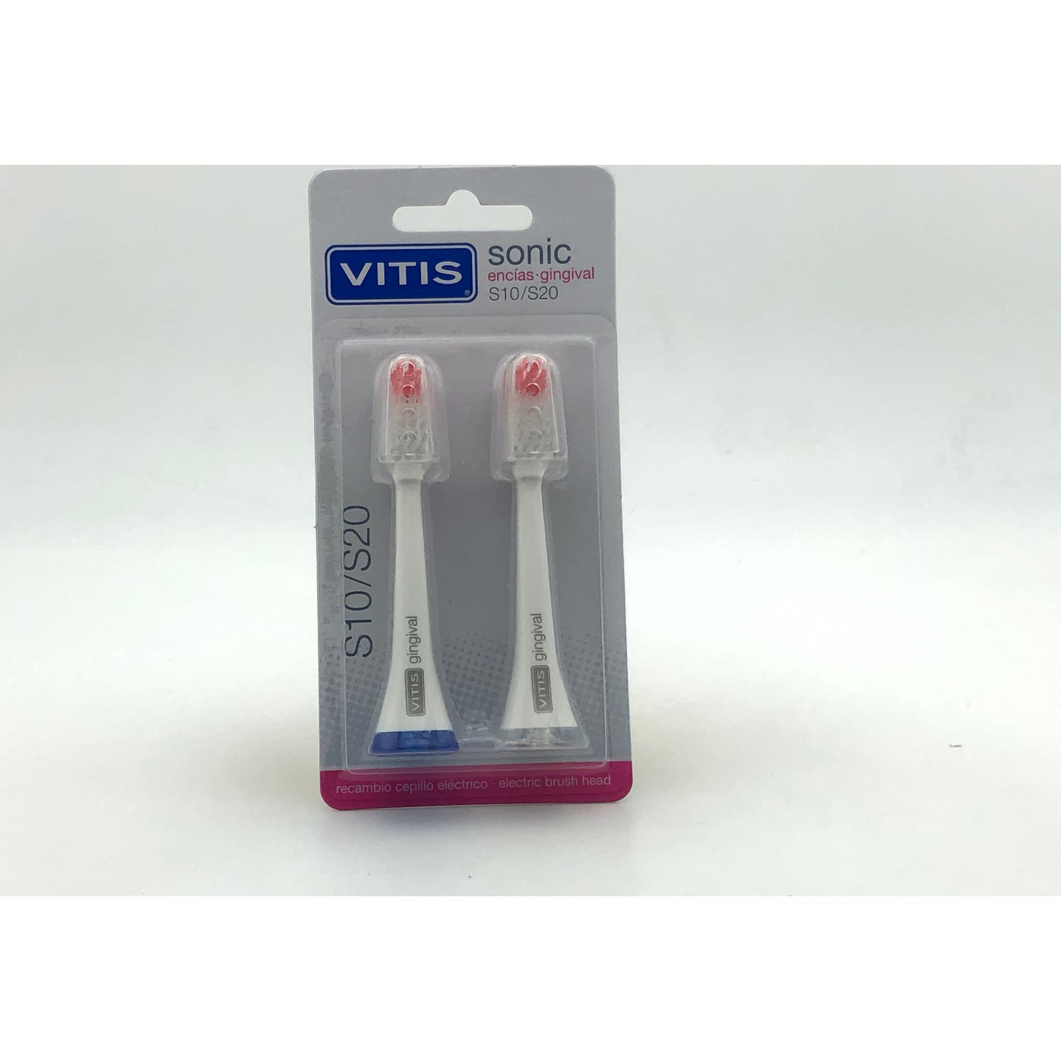 Vitis Sonic S10/S20 Recambio Cepillo Eléctrico Encías 2uds