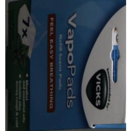 Vicks Vapopads Kaz Recambio Difusor Mentol 7uds