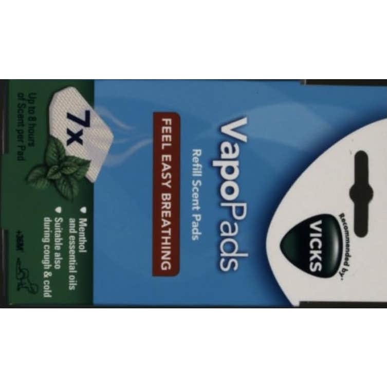 Vicks Vapopads Kaz Recambio Difusor Mentol 7uds