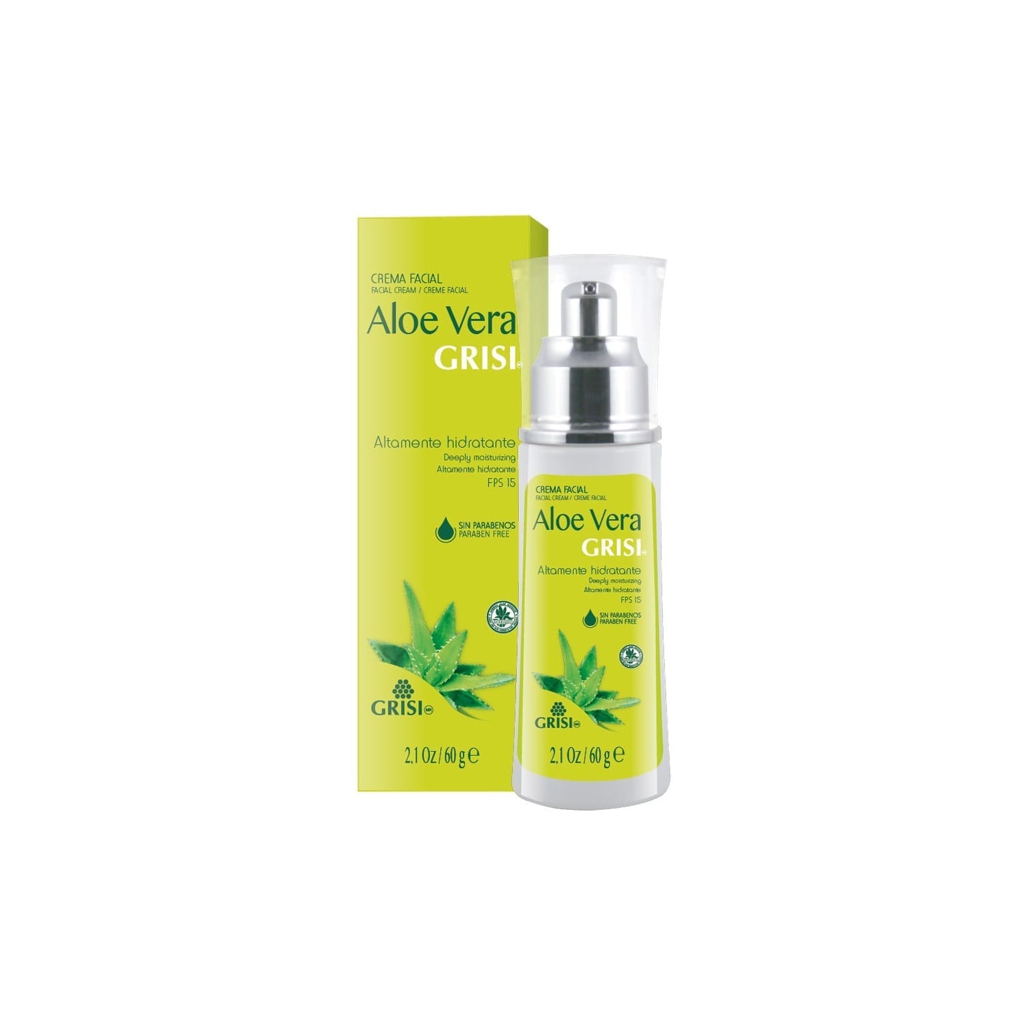 Grisi crema facial hidratante aloe vera 60ml