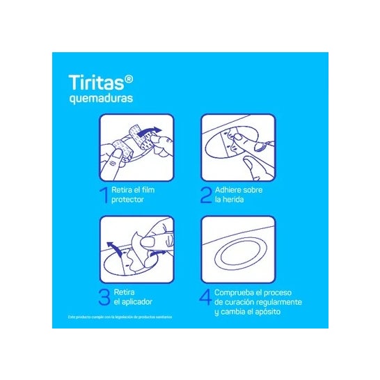 Tiritas Quemaduras 43mm x 68mm 8uds