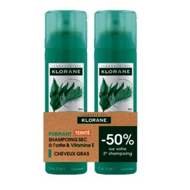 Klorane Champú Seco Ortiga Cabello Moreno 2x150ml