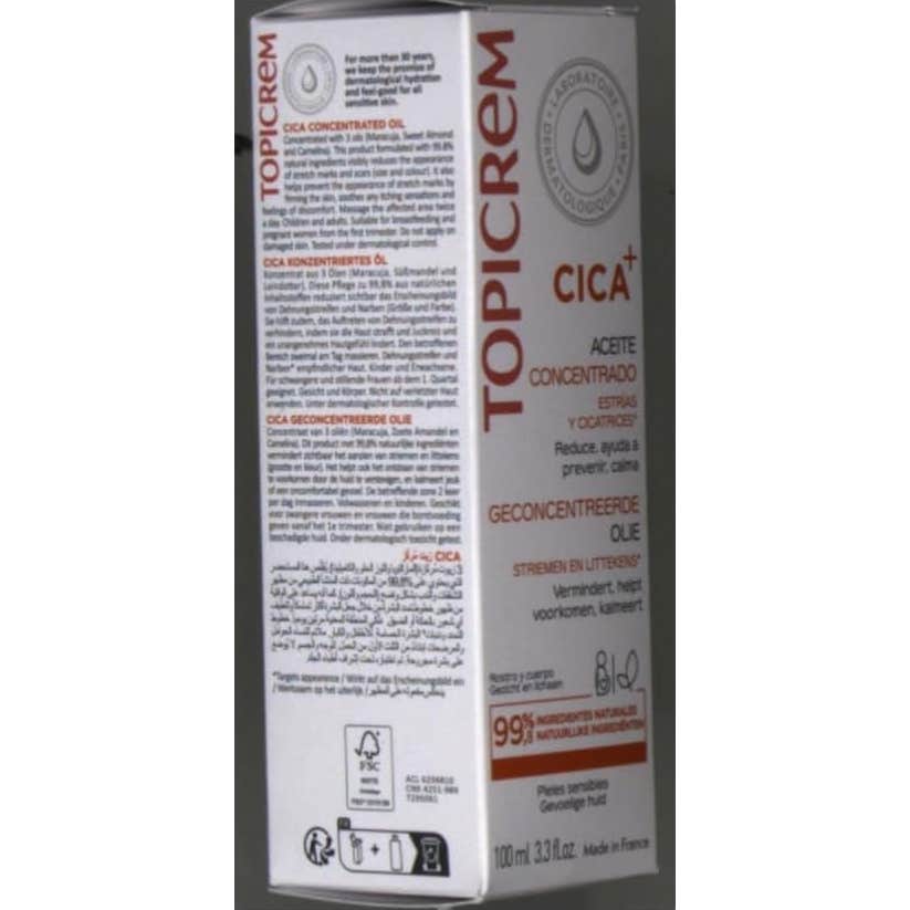 Topicrem CICA+ Aceite Concentrado Estrías Cicatrices 100ml