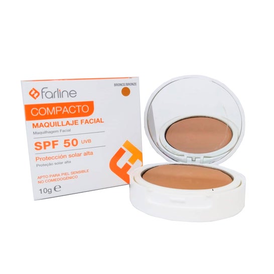 Farline Polvos Compactos SPF50 Color Bronce 10g