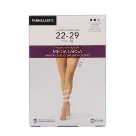 Farmalastic Media Larga Blonda Compresión normal T-M Camel 1 Par