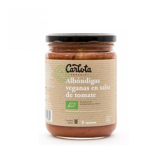 Carlota Organic Albóndigas Salsa Tomat Bio Veg 425 g