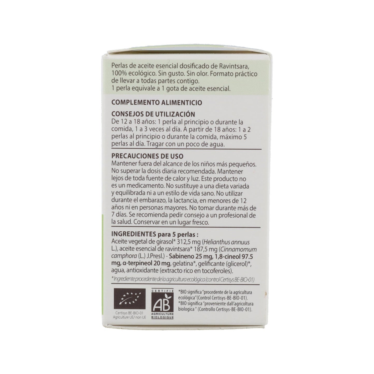Pranarôm Perlas de Aceite Esencial de Ravintsara BIO 60caps