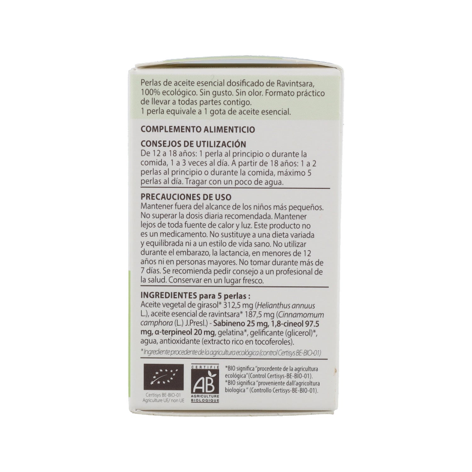 Pranarôm Perlas de Aceite Esencial de Ravintsara BIO 60caps