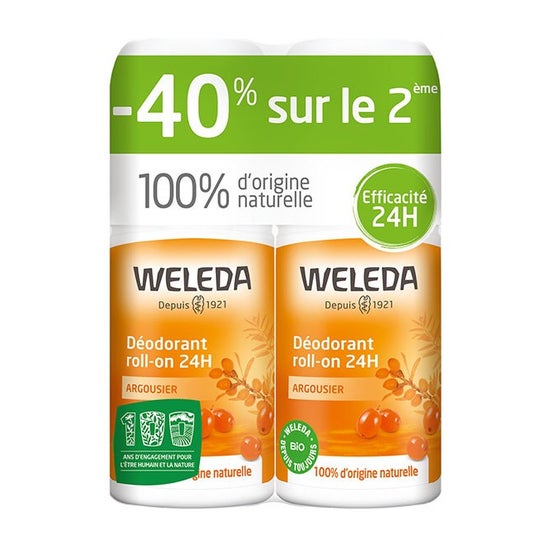 Weleda Desodorante Roll-On 24h Espino Amarillo 2x50 ml