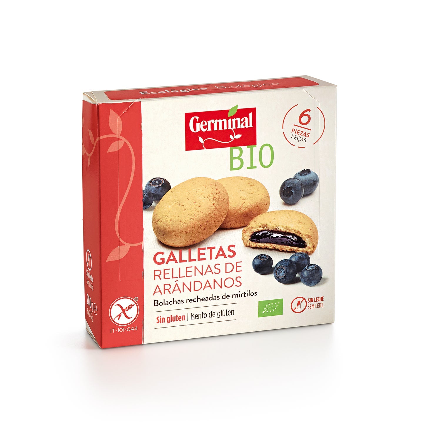 Germinal Bio Galletas Rellenas de Crema Arándanos 250g