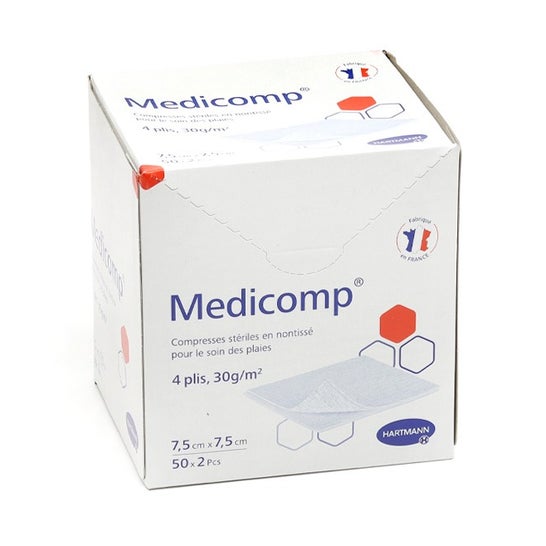 Medicomp Compresa No Tejida No Estéril 7,5x7,5 cm 100 uds