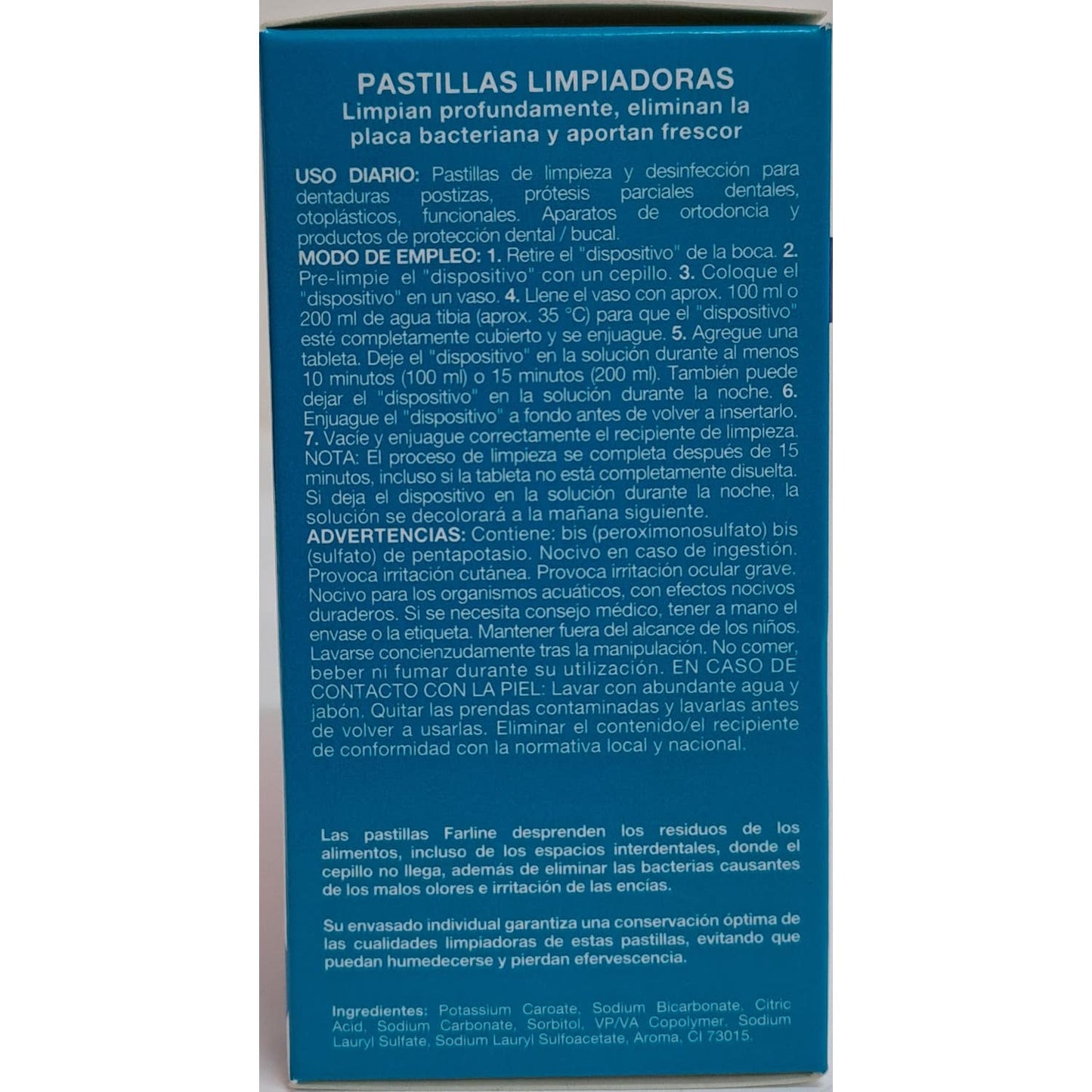 Farline pastillas limpiadoras 32 tabletas