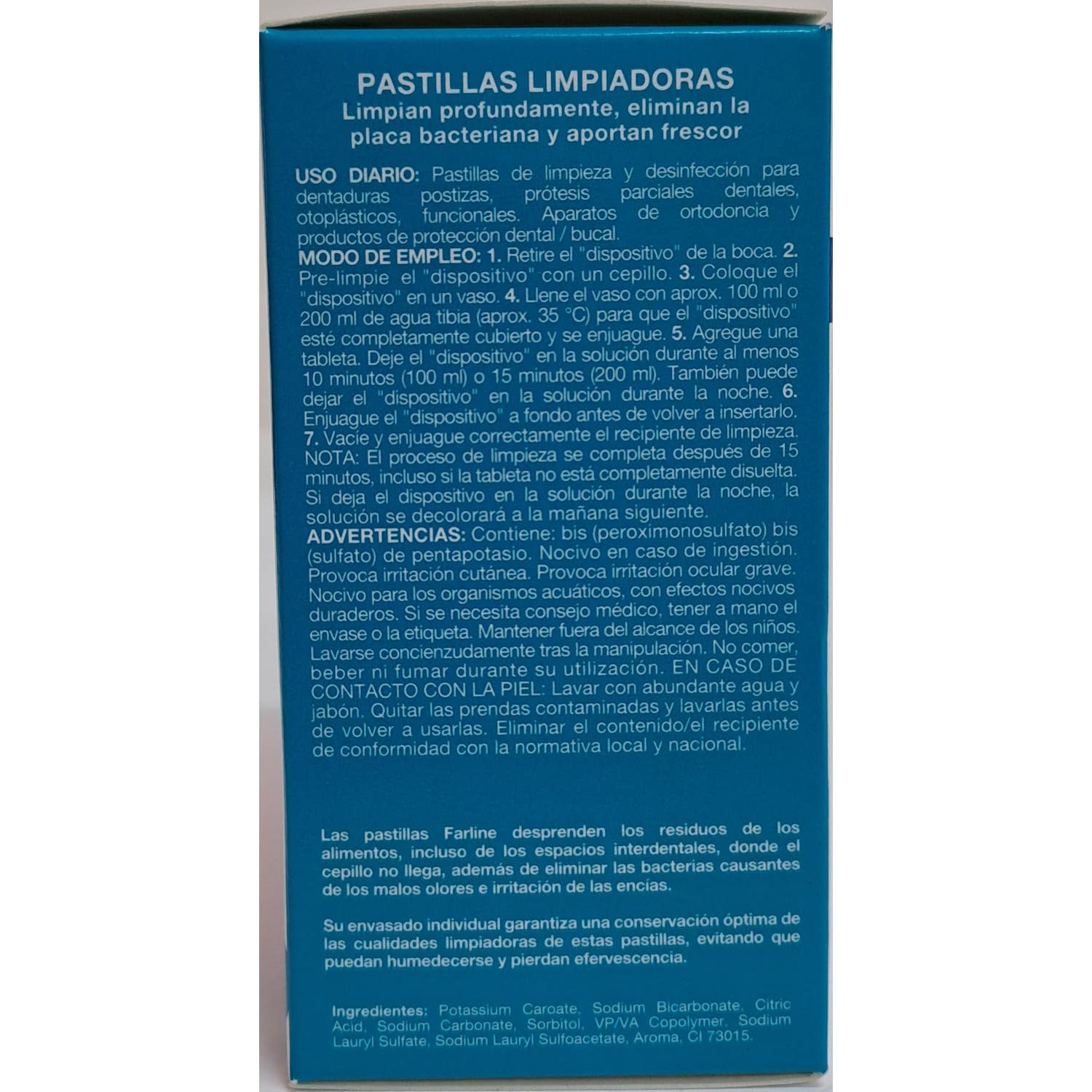 Farline pastillas limpiadoras 32 tabletas