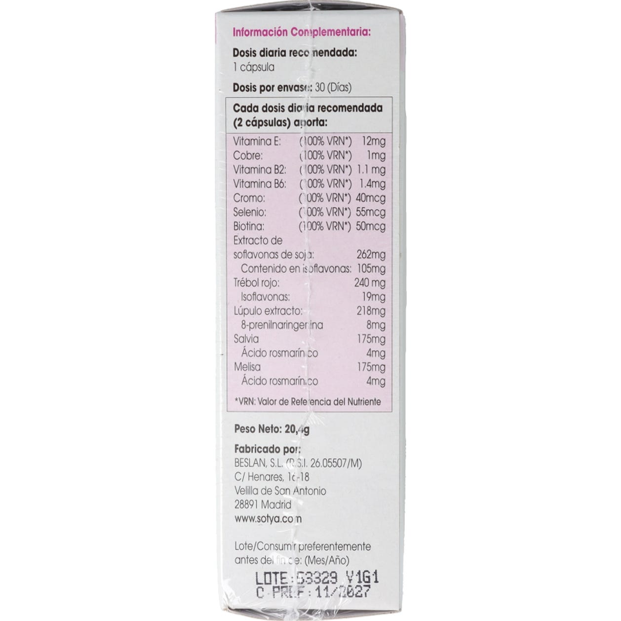Sotya Menocaps 550mg 30cáps