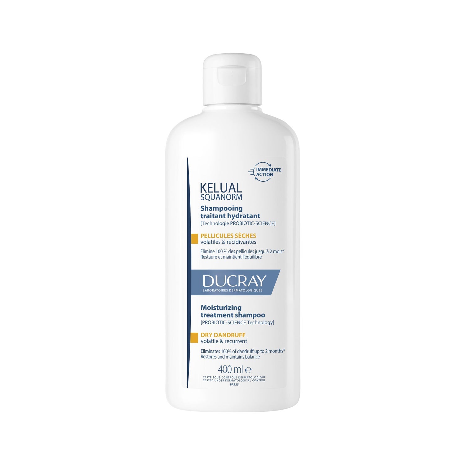 Ducray Kelual Squanorm Champú Anticaspa Caspa Seca 400ml