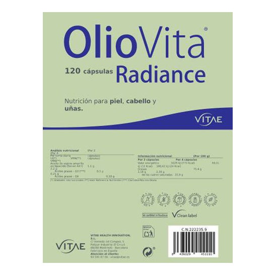 Vitae OlioVita Radiance 120 cápsulas