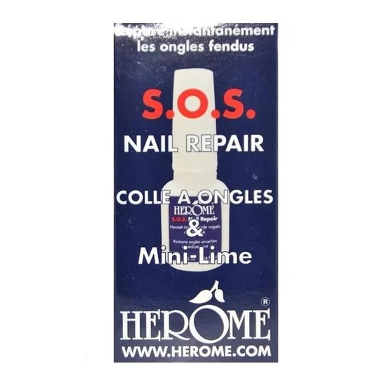 Herome Sos Nail Repair Pegamento para Uñas Mini Lima 10ml