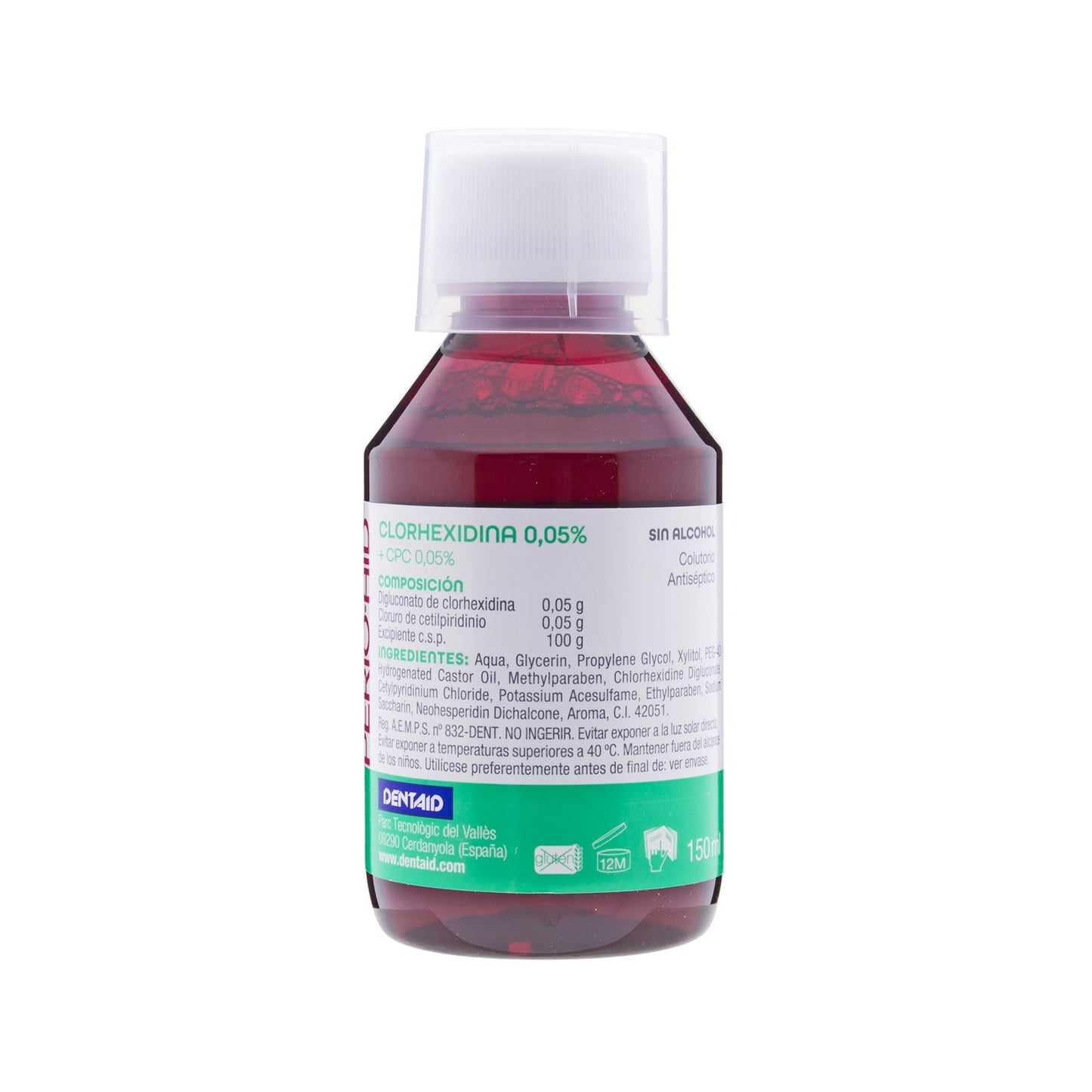 Perio·Aid Clorhexidina 0,05% + CPC 0,05% Colutorio Sin Alcohol 150ml