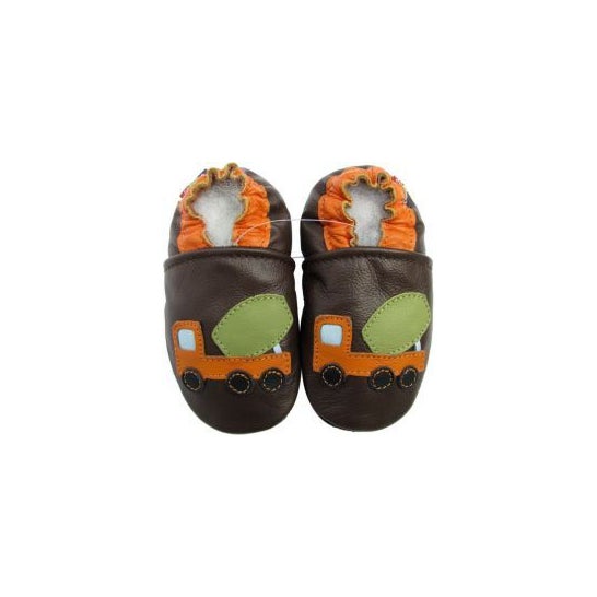 Shoop's Pantufla Cuero 0-6m Camión 1 Par